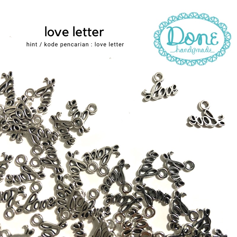 charm love letter sprinkle aksesoris valentine jewelry love letter