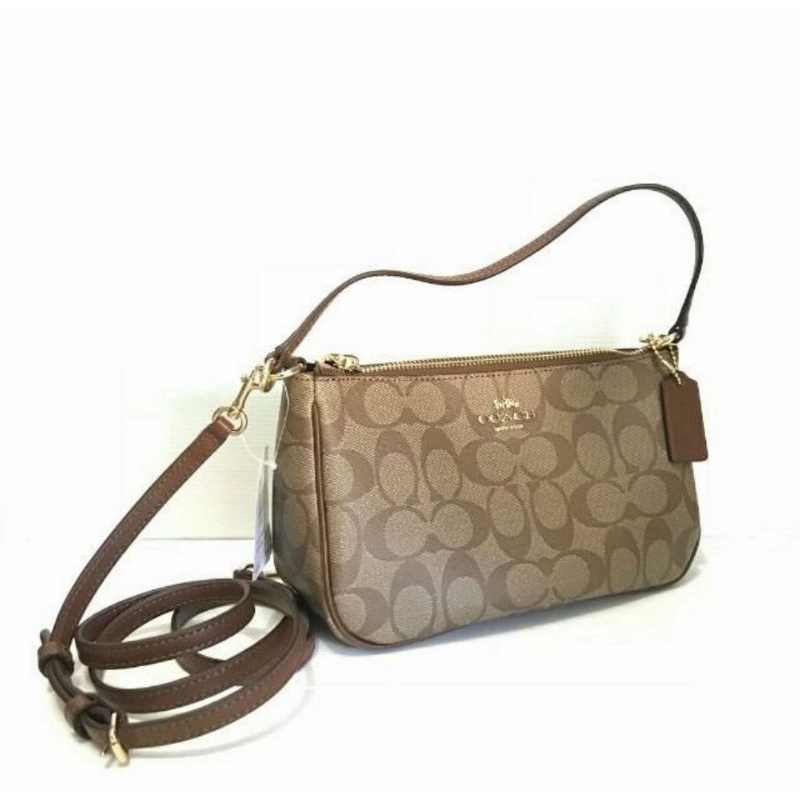 Tas Wanita COACH F58321 Top Handle Pouch khaki Super Premium 1:1