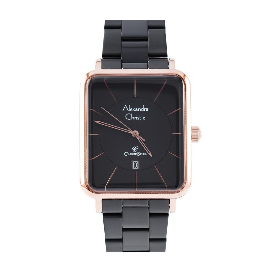 Jam Tangan Alexandre Christie AC 8662 MD Man Pria Stainless Steel Leather Murah Original