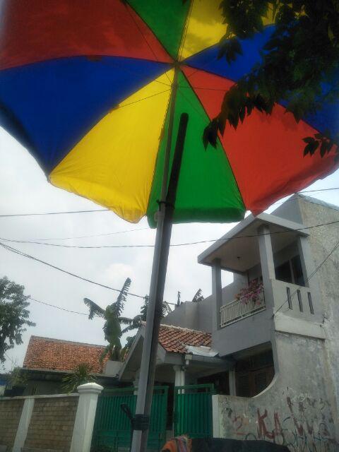 Payung Tenda 220cm Pelangi Payung Pantai Cafe Bazar Pkl