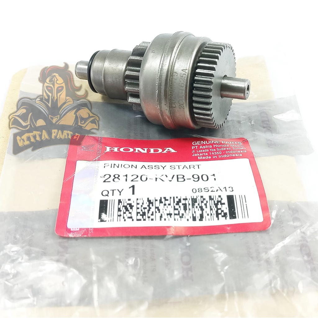 PINION ASSY STARTER HONDA KVB GRANAT GIGI KUALITAS ASLI ORIGINAL HONDA AHM PRESISI BERFUNGSI DENGAN BAIK AWET DAN DIJAMIN MANTAP / PINION STATER BEAT / PINION STATER SCOOPY / PINION STATER SPACY / PINION STATER VARIO / GRANAT GEAR PINION ASSY STARTER GEAR