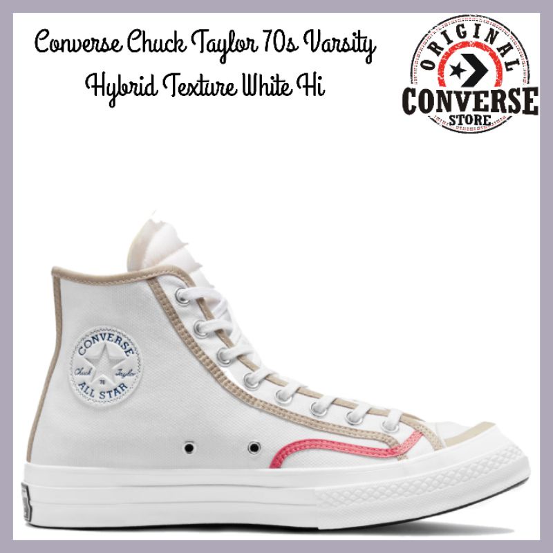 ORIGINAL CONVERSE CHUCK TAYLOR 70s VARSITY HYBRID TEXTURE WHITE Hi 171408C MENS
