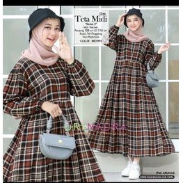 MIDI dress/dress/gamis/midi kotak
