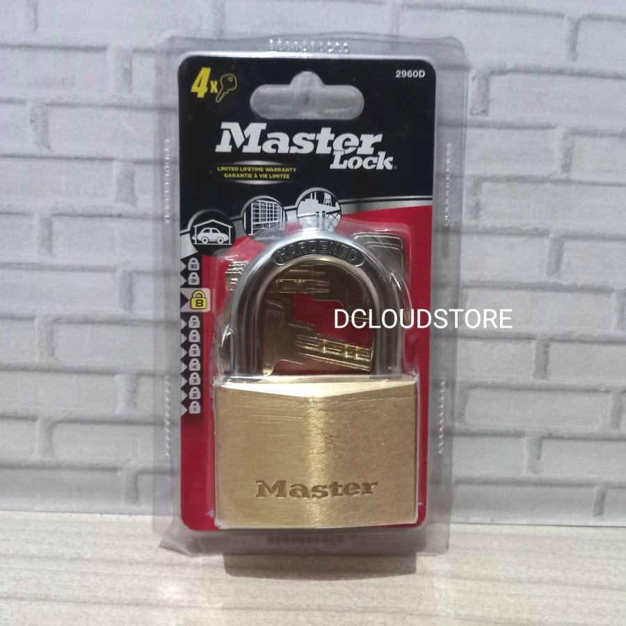 Gembok Original MASTER LOCK 2960 D 60mm Solid Brass Gembok Besar 60 mm