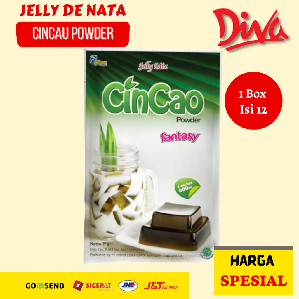 

[1 Box] Jelly de Nata Cincau Hitam Powder isi 12 pcs