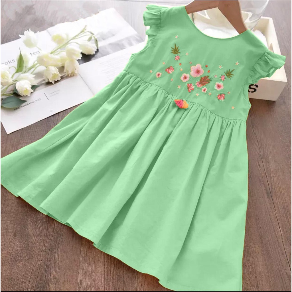 Diskon  Kalila Fiore Dress Baju Anak Perempuan Umur 2 - 6 Tahun Bahan Katun