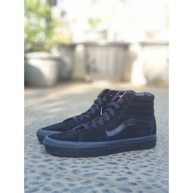 Vans Sk8 Hi Black Black full suede Original Global