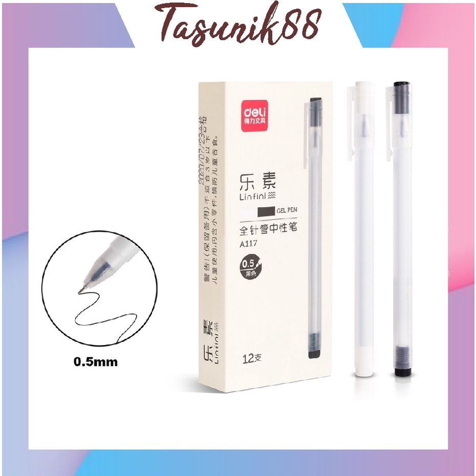 

⭐TasUnik88⭐ S015 Gel Pen Pulpen Gel Tinta Hitam 0.5mm Desain Unik