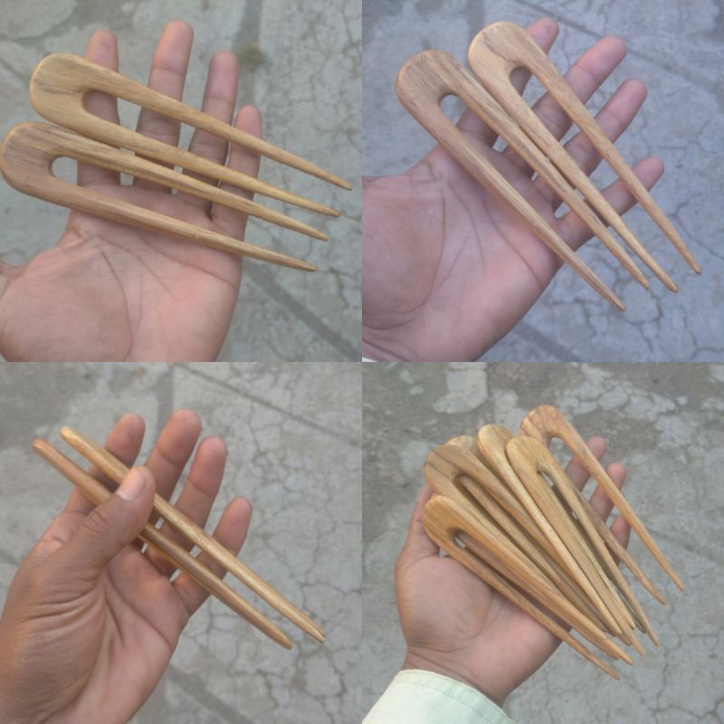 Tusuk Konde Kayu Jati U
