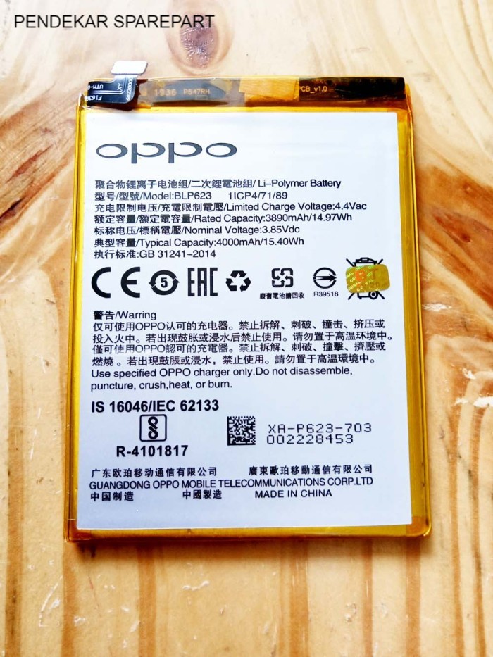 OPPO F3 PLUS  BATRE BATTERY BATERAI ORIGINAL BLP623