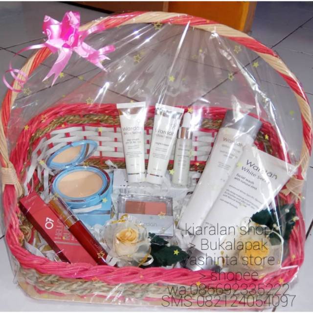 Parsel Wardah Paket Seserahan Pernikahan Mahar Kosmetik Paket Hantaran Parcel Make Up Shopee Indonesia