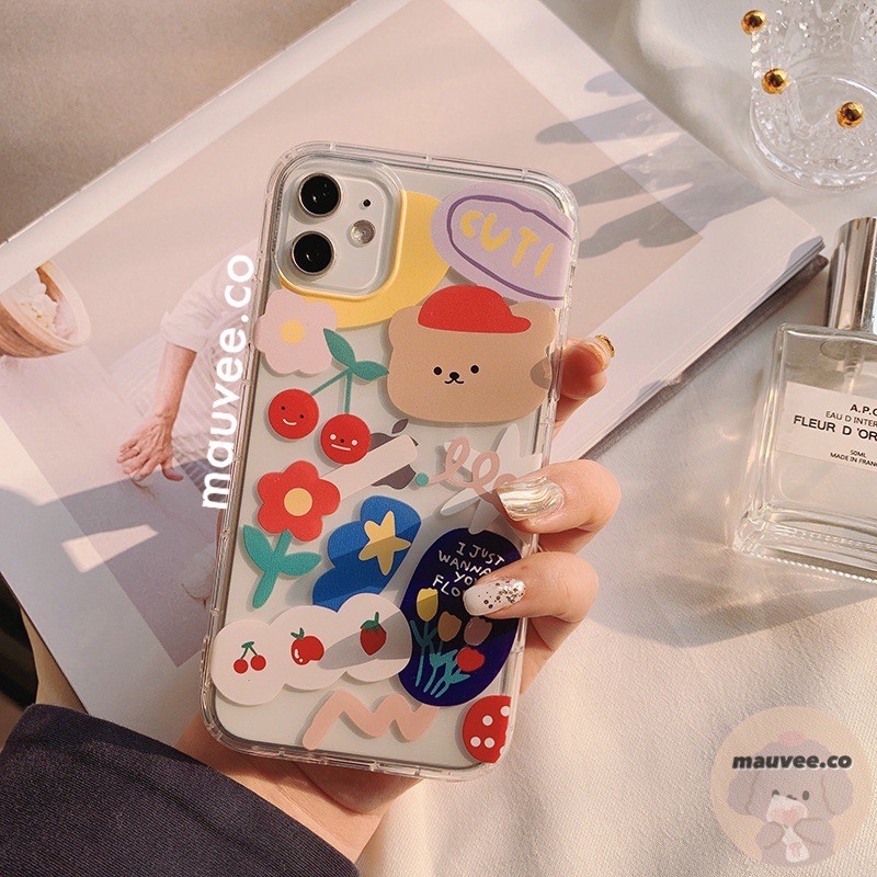 IPHONE CASE SOFTCASE JELLY CASE BERUANG BEAR CUTE KOREAN STYLE IP X XS