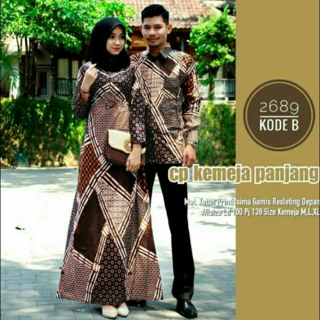 Couple Gamis Terbaru Batik Modern Batik Kekinian Grosir Batik Murah Pekalongan Shopee Indonesia