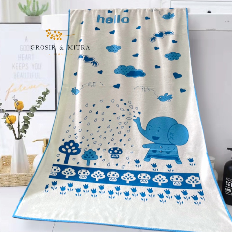 Handuk Mandi Handuk Bayi Handuk Anak Perlengkapan Kamar Mandi Berkualitas Handuk Microfiber Lembut Berdaya Serap Tinggi Baby Putih