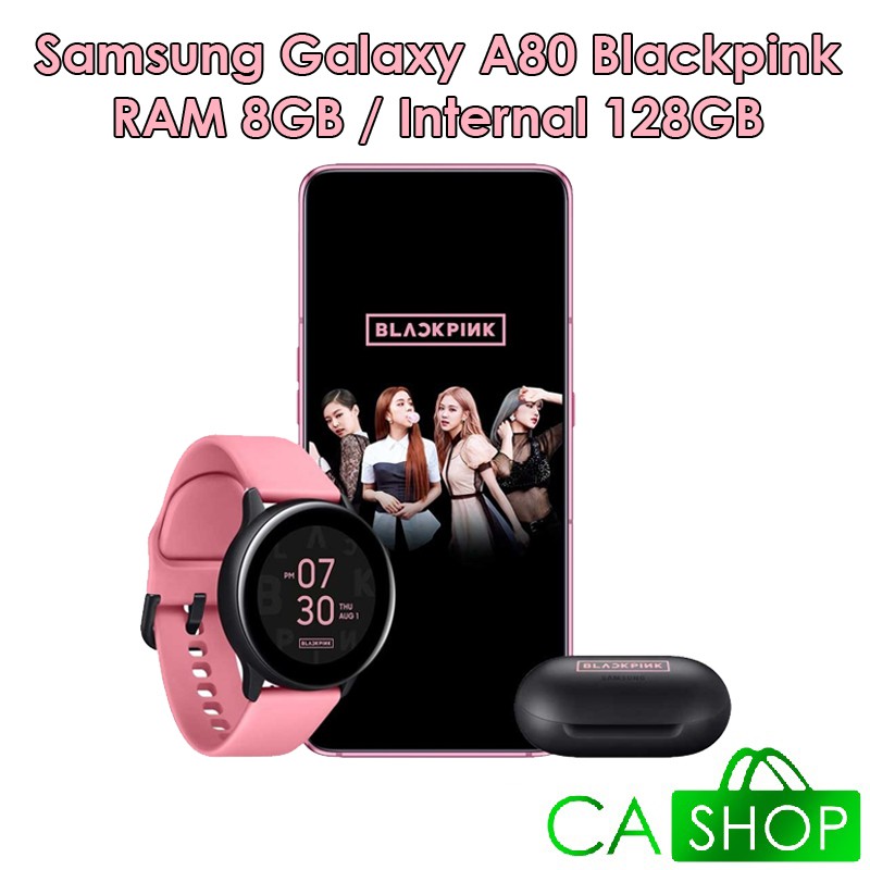 Samsung Galaxy A80 Blackpink Free Buds & Watch Active - 8GB 128GB (A805 8/128) - Baru Resmi
