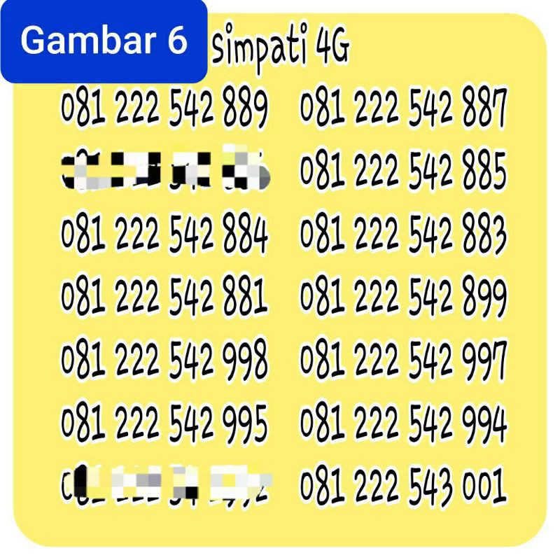 Nomor cantik Telkomsel red