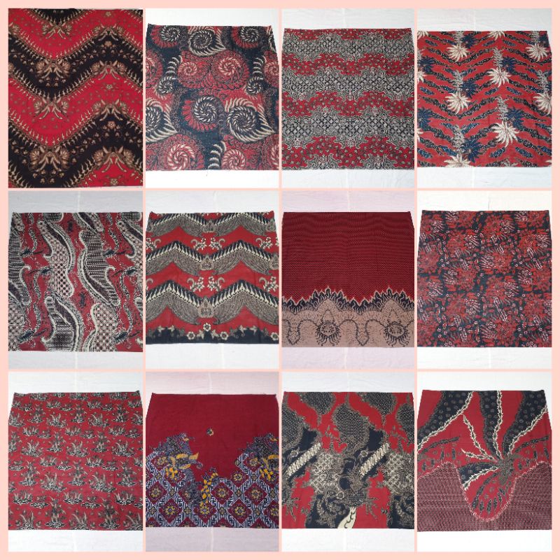 KAIN BATIK HALUS SERAGAM WARNA MERAH MAROON