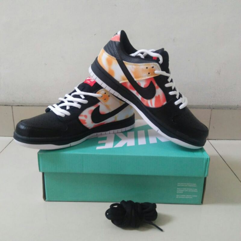 Nike SB Dunk Low Raygun Tie-Dye-Black Orange Flash
