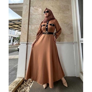 Dress Wanita Dewasa Model Kekinian 2022 DRess Gamis Lebaran Kondangan Dress Shafira Santai Simple Te