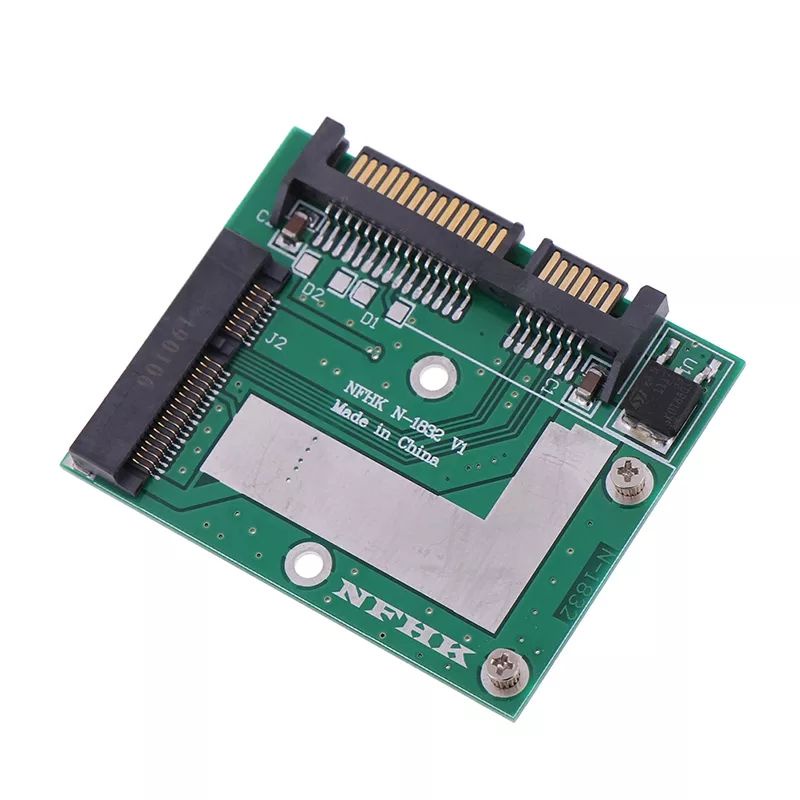 Konverter adapter SSD MSATA to SATA 2.5&quot; M 15+7 22pin 6gbps original internal jadi external mini board switching