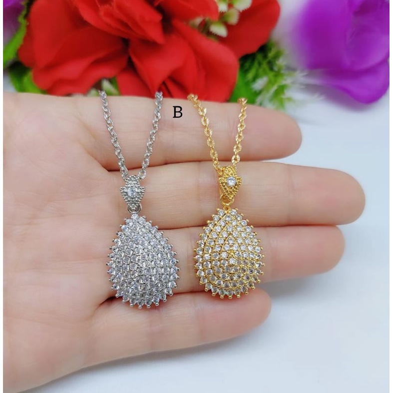 Set Xuping Kalung+Liontin Lapis emas 18k 058