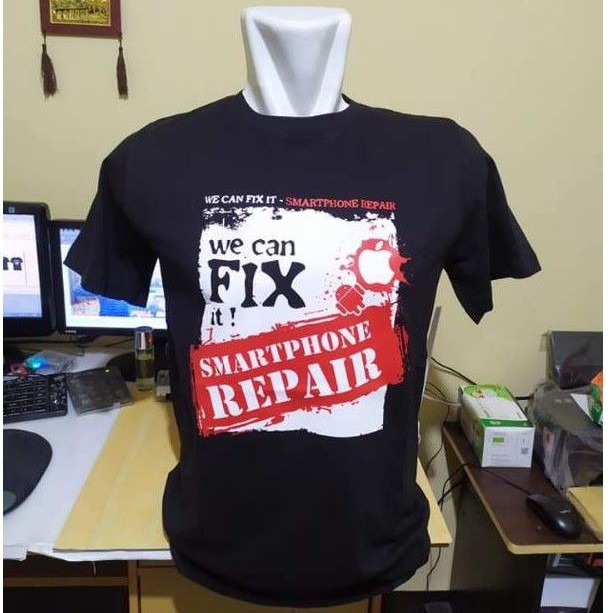 KAOS TEKNISI MOTIF  WE CAN FIX Smartphone REPAIRE