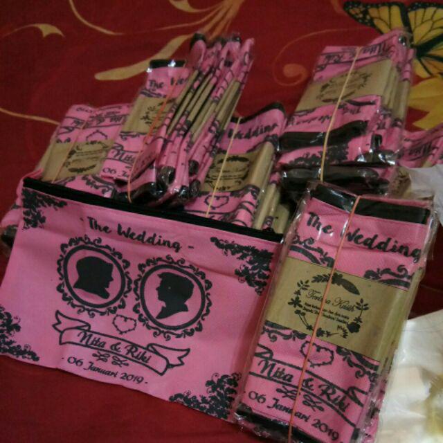 Souvenir Pernikahan Original Wedding Min. 100 Pcs Set Sendok Garpu Sumpit Sovenir Ultah Aqiqah