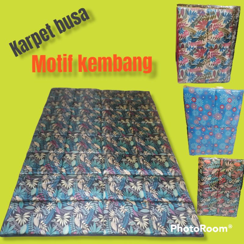 Karpet Corak Kembang  karpet anti air Tiker Lipat, karpet Motif, Karpet Busa matras.