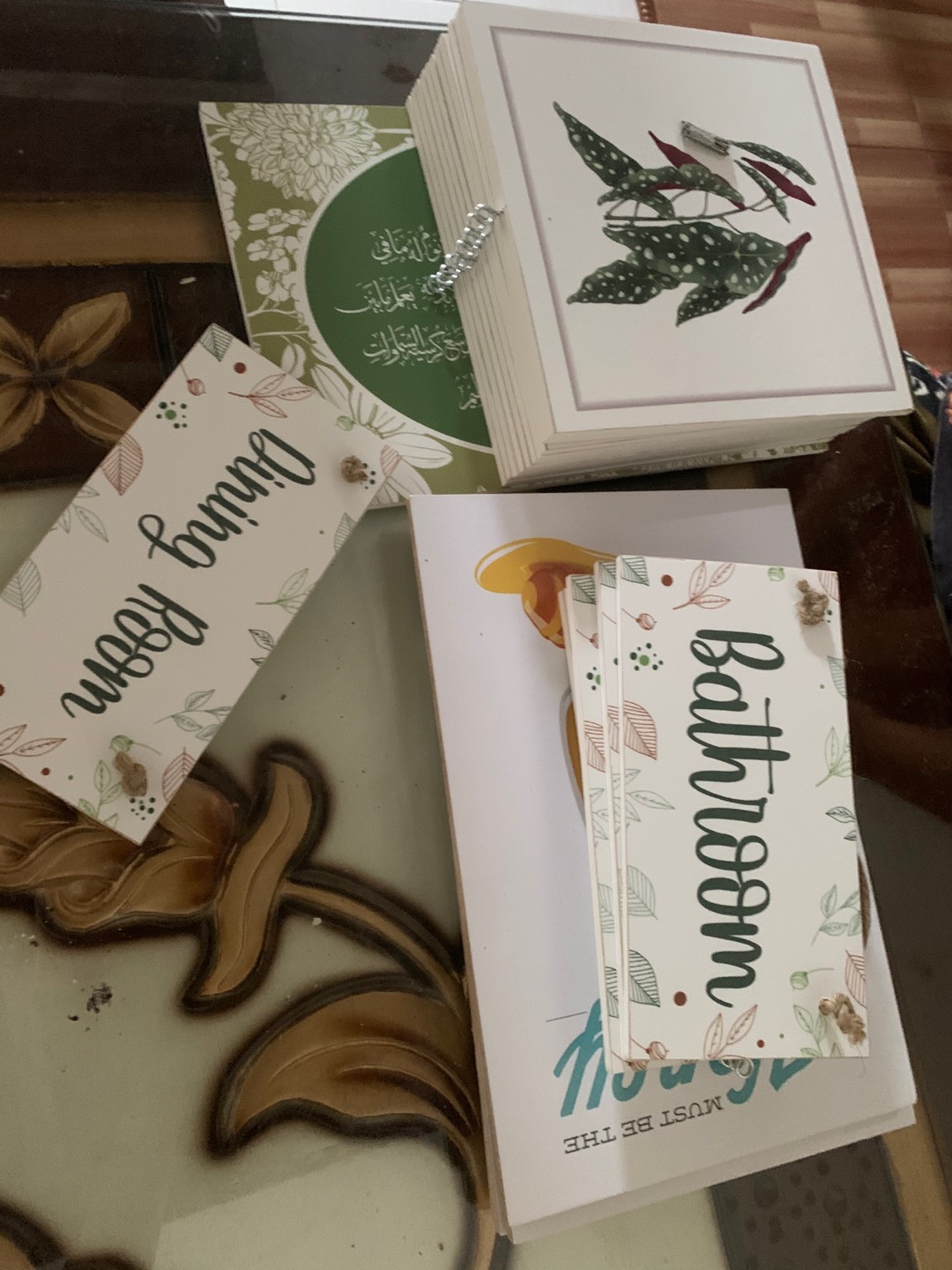 Wooden Projects Wall Decor Pajangan Dinding Rumah Lafadz Allah Muhammad Dan Ayat Kursi - Lkg