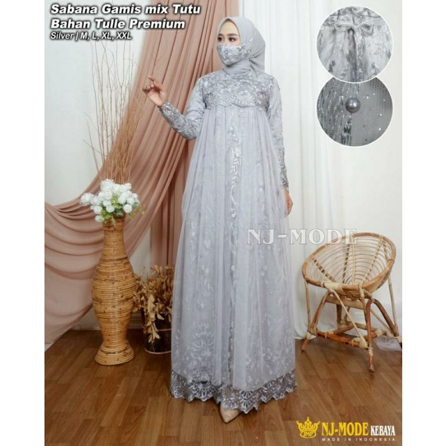 GAMIS BRUKAT TILLE LAYLA MODEL TERBARU/MOTIF TERBARU GAMIS KODANGAN/PESTA DRESS KONDANGAN-4