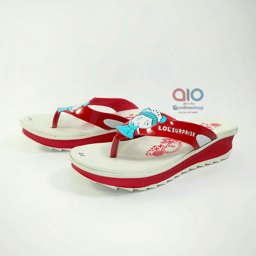 Nadine Sandal Jepit Anak Wedges 31 - 35 LOL Hak 3 Cm Perempuan Casual Fashion N03