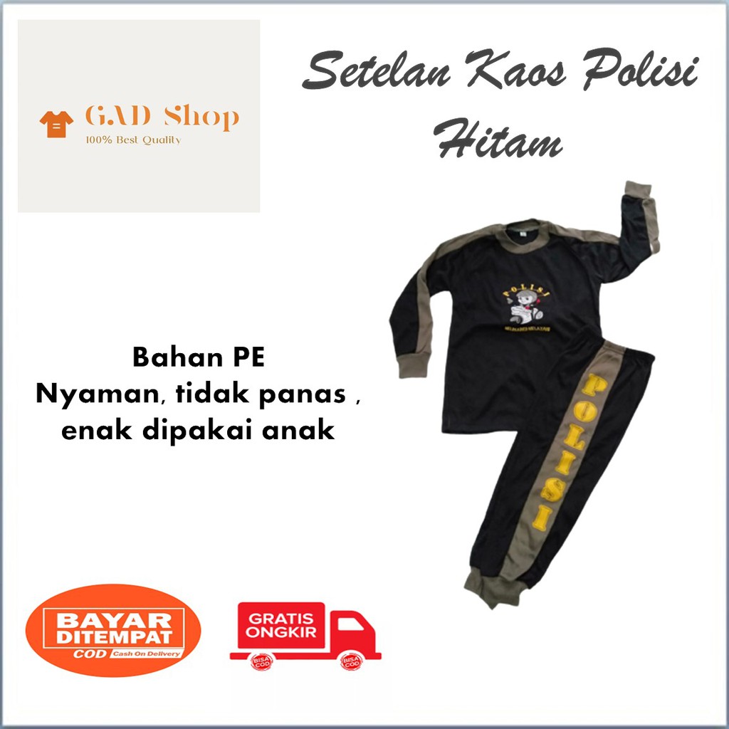 SETELAN ANAK 2-8 TAHUN KAOS POLISI PANJANG / BAJU ANAK LAKI-LAKI / PEREMPUAN / PIYAMA / OLAHRAGA