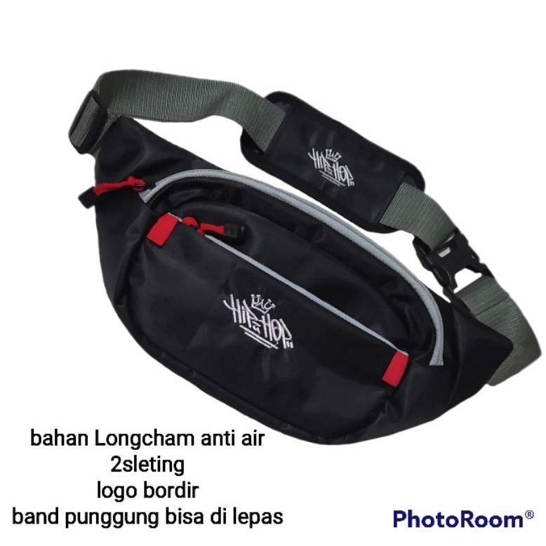 Waistbag pria gaul multifungsi original hip-hop