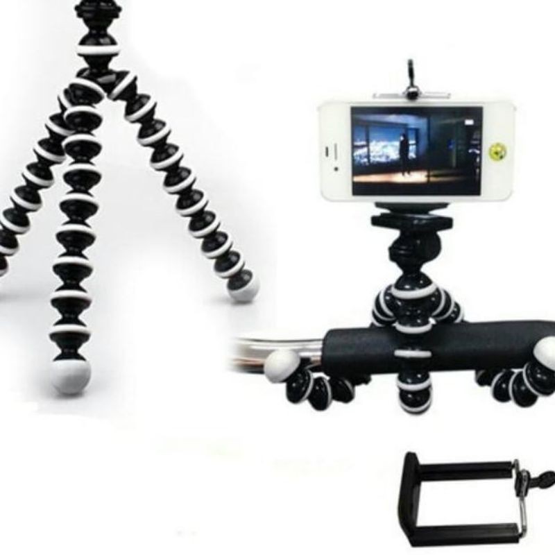 Gorilla Pod Tripod Gorila Ukuran M (Medium) Gratis Holder HP