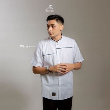 Koko Nasir / Koko Arrafi / Koko Warna Putih / COD / Koko Lebaran / Koko Lengan Pendek / Koko size L