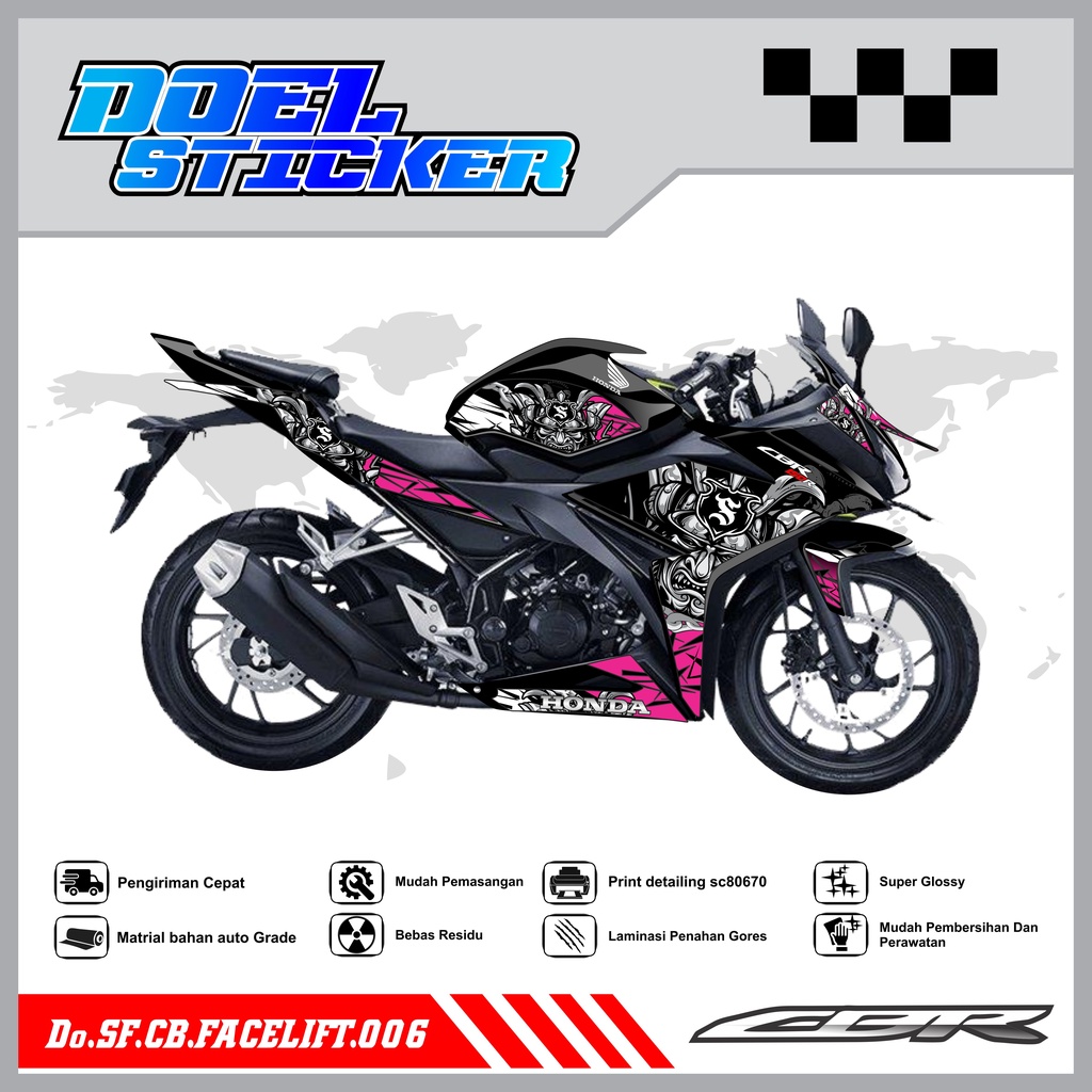 STICKER STRIPING CBR 150 R Facelift - STICKER STRIPING SEMI FULL LIST VARIASI HOLOGRAM , CROME CBR 150 R Facelift DOEL 006