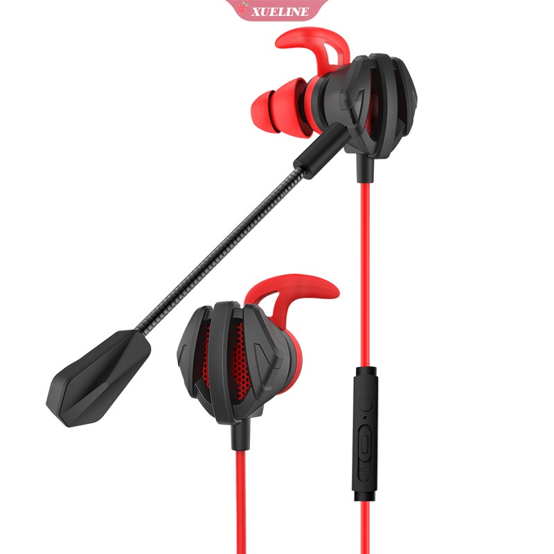 Headset Gaming In-Ear Kabel Dinamis Noise Canceling Dengan Dual Mic Untuk Komputer