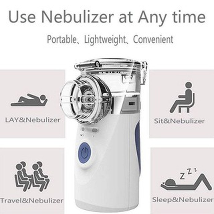 Alat Uap Asma mrek Mesh nebulizer ultrasonic Inhaler mini portabel untuk bantu pernapasan alat terapi pernafasan anak dan dewasa