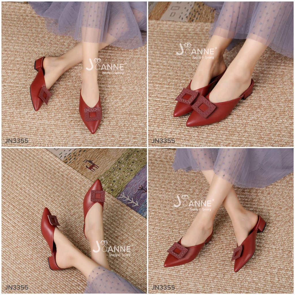 JOANNE Pump Heel Mules Shoes Sepatu Kerja #JN3355 ORIGINAL