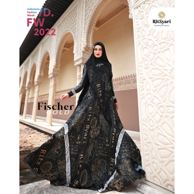 [RITZ SYAR'I] GAMIS SYARI / DRESS SET MEWAH ORIGINAL FISCHER " DECOUVERTE " By Ritz  Syar'i