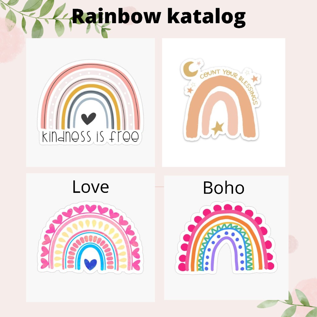 Sticker Hp Sticker Laptop Sticker Tumblr Aesthetic Rainbow Die Cut Murah