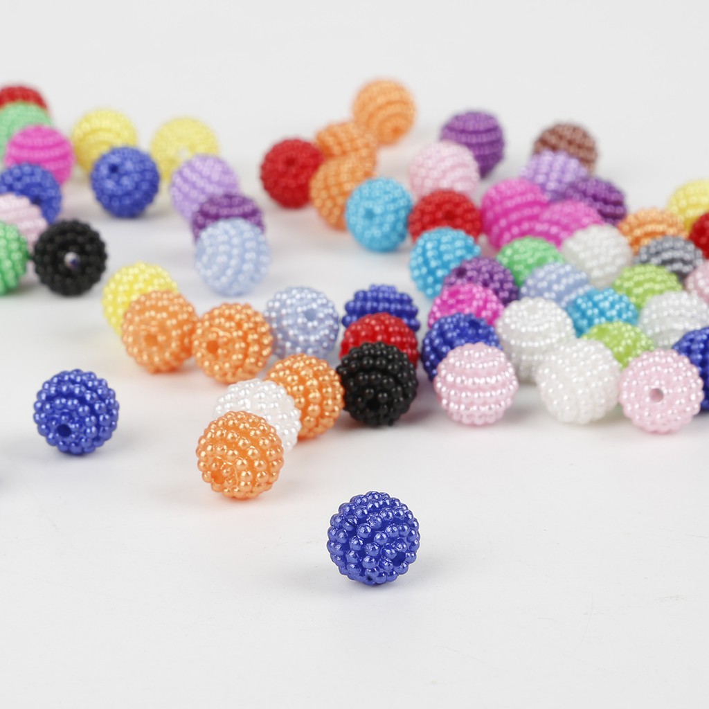 50pcs/lot Bayberry Beads 10mm Acrylic Round Imitation Pearl Beads Fit Europe Beads For Jewelry Making DIY Accessories