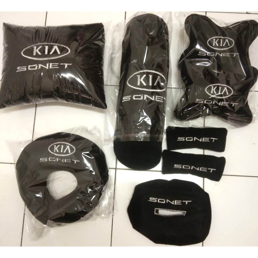 Bantal Aksesoris Interior mobil Headrest KIA Sonet 6 in 1