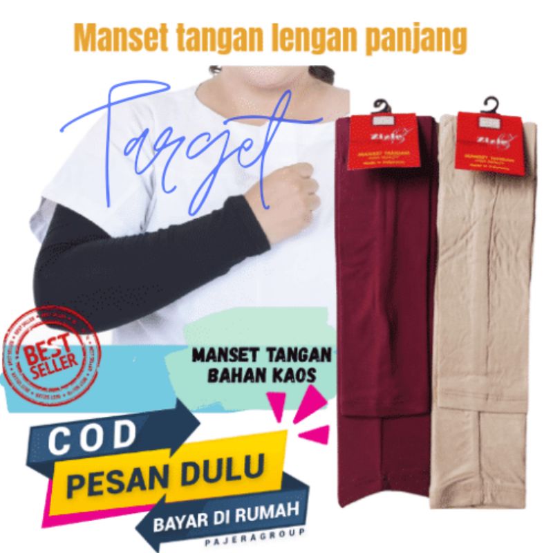 (10 pasang) manset ziezie manset lengan panjang polos