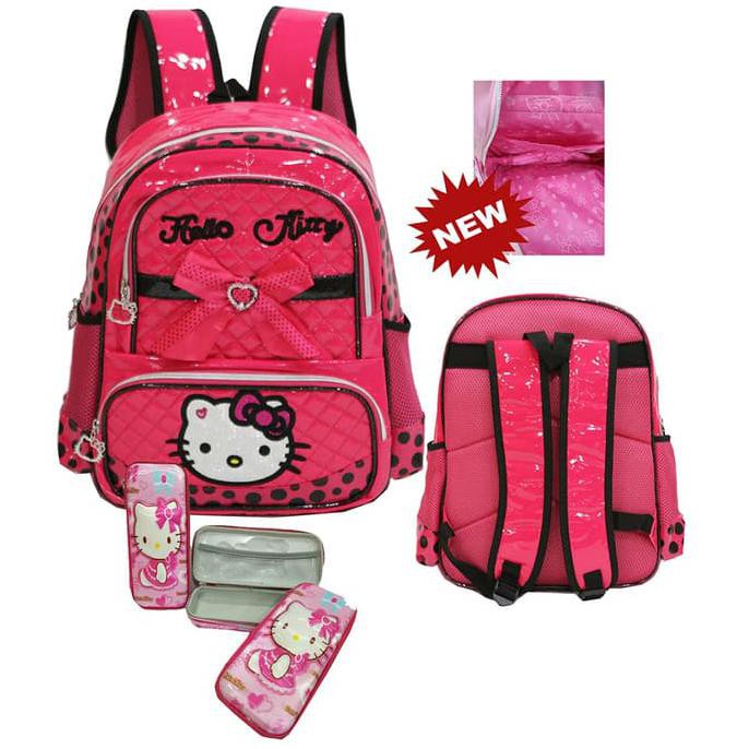 

Tas Ransel SD Hello Kitty Pita Kain Bahan Anti AIr IMPORT+Kotak Pensil