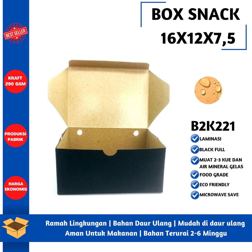 Box Snack Snack Box 16X12 Bahan 290 Gsm (B2K221-Laminasi)