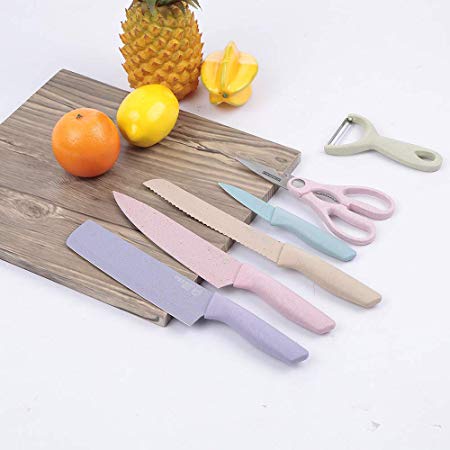 Sgmshop Set6 - Pisau Dapur Jerami Gandum 6pcs Premium Anti Lengket Karat Knife