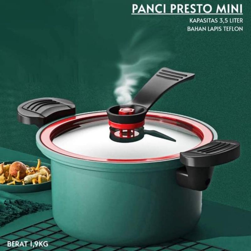 NEW ORIGINAL Anti Lengket Panci Presto 3,5 Liter Micro Pressure Cooker Viral