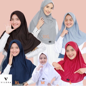 ✨Rilis✔️ KERUDUNG JILBAB SEKOLAH VILORA / jilbab / hijab instan / hijab / kerudung / kerudung sekola