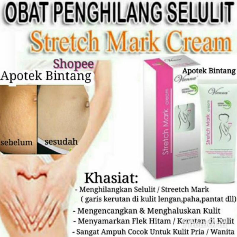 [bisa COD] ~ PENGHILANG SELULIT BPOM STRETCH MARK CREAM 30 ML